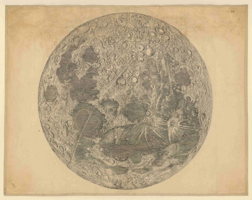 a detailed map of the moon made by Jean Dominique Cassini