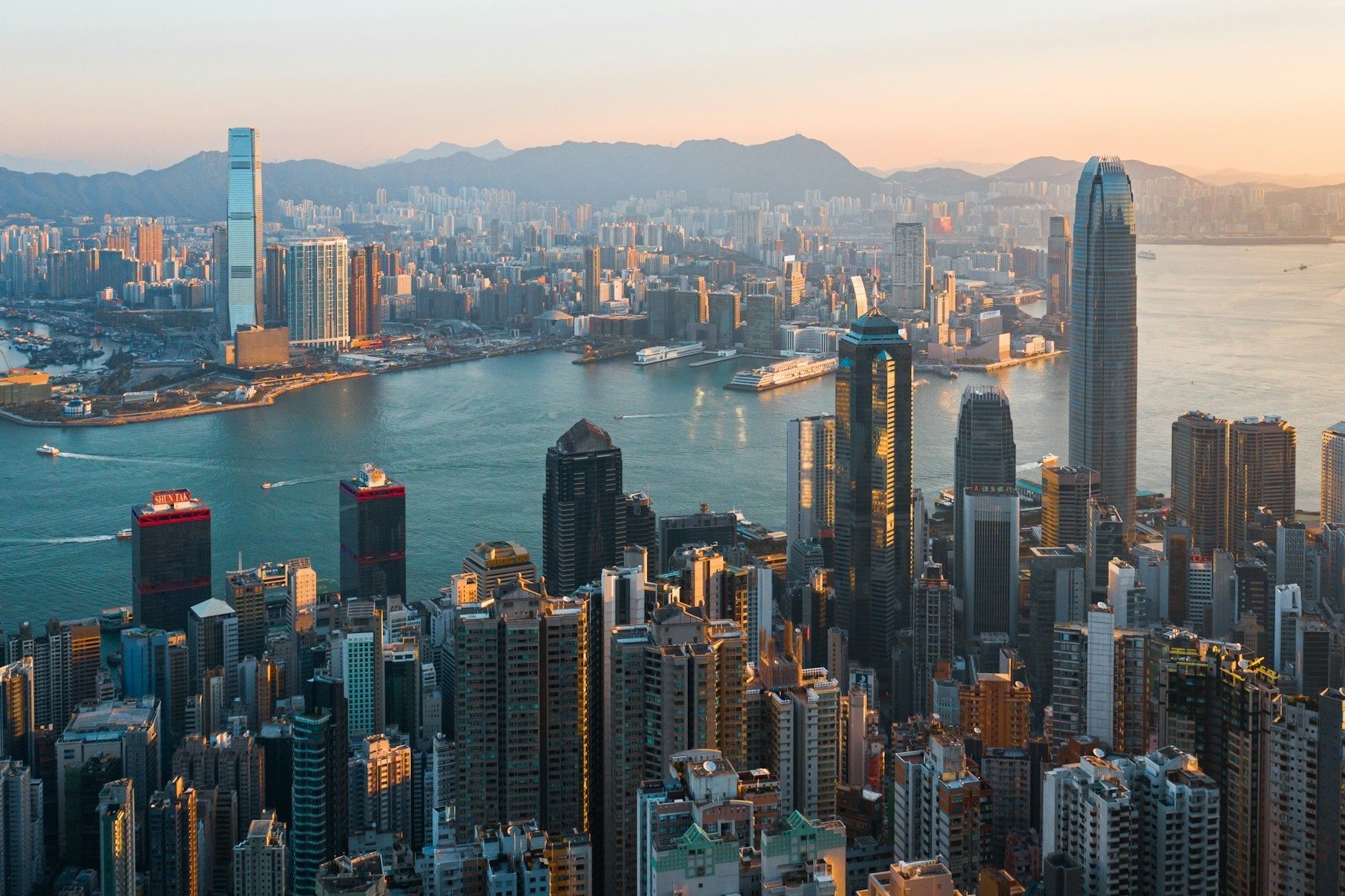 View of Hong Kong's skyline and Victoria Harbour