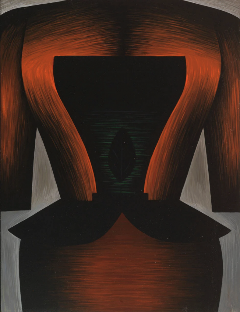 painting of a woman's physique abstracted