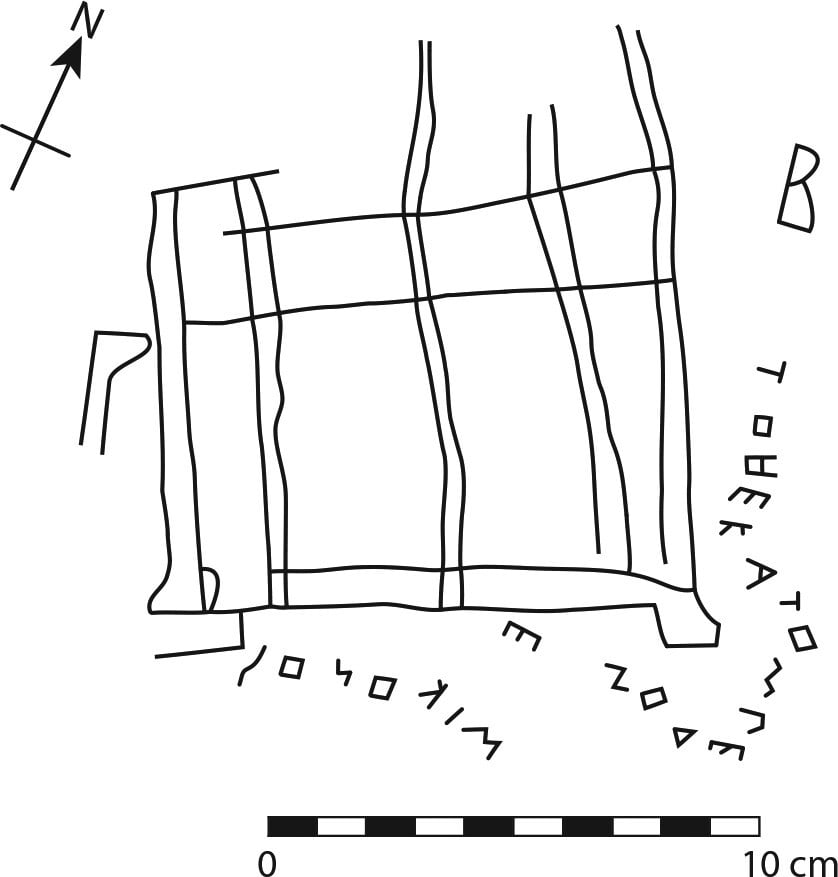 a drawing by the authors of the paper showing the design of the temple.
