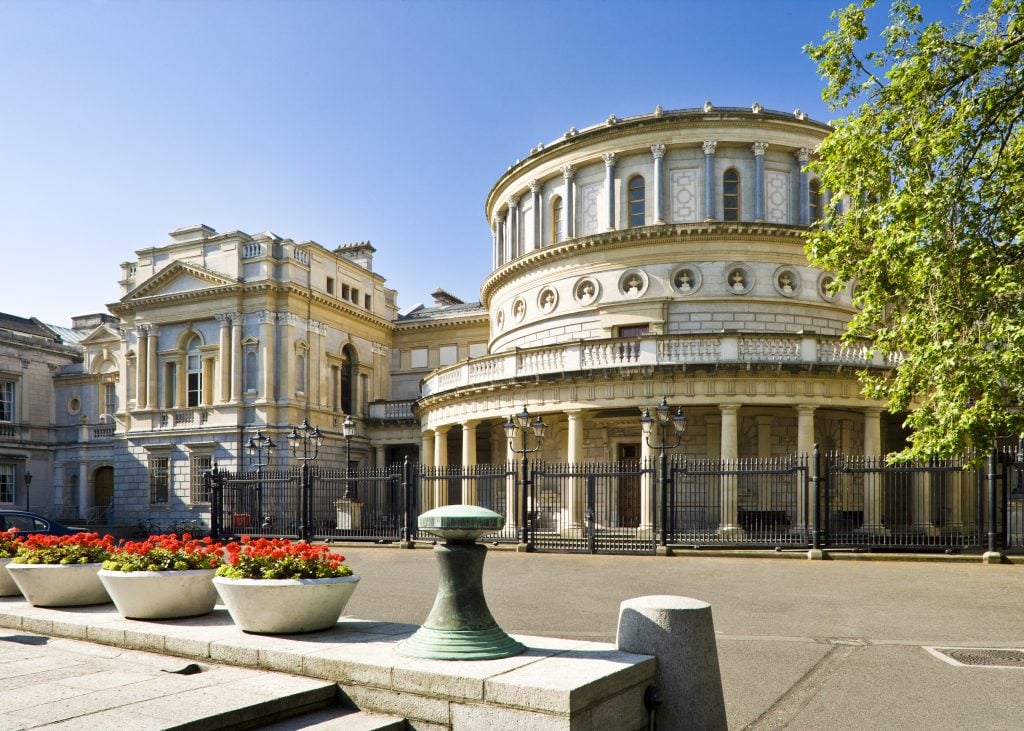 The National Museum of Ireland, a stately building in a sunny street