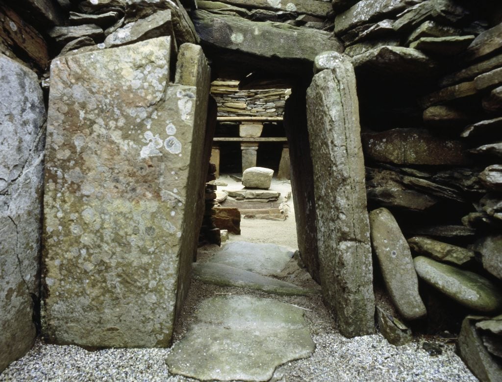 a photo showing view through the low door of the house