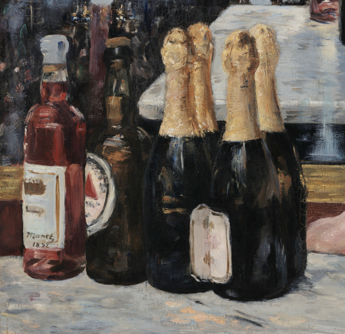 Detail of Manet's Bar at the Folies-Bergère