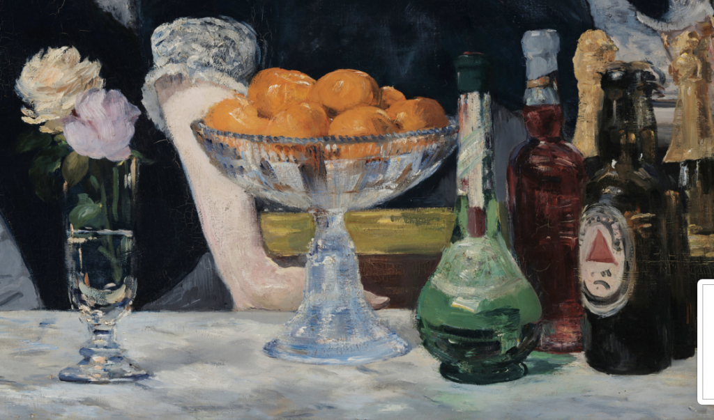 Detail of Manet's Bar at the Folies-Bergère