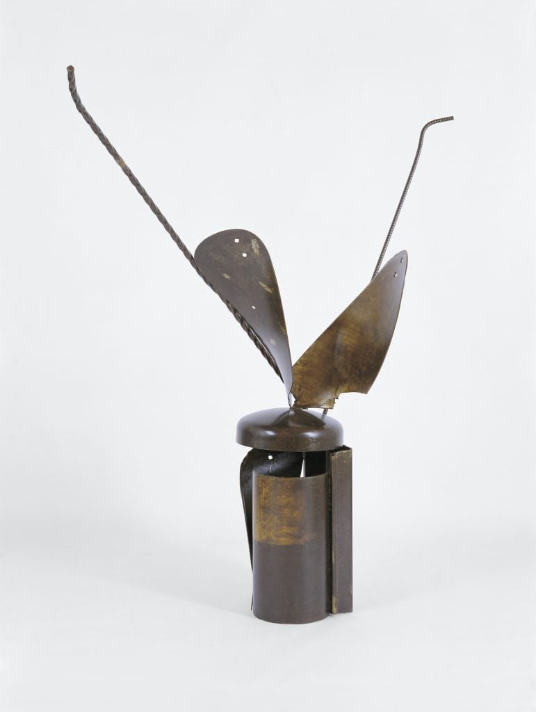 Helen Frankenthaler sculpture in metal