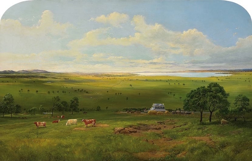 an image of a landscape with cows