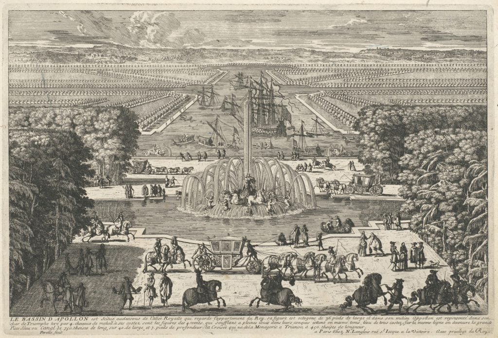 a print of a fountain