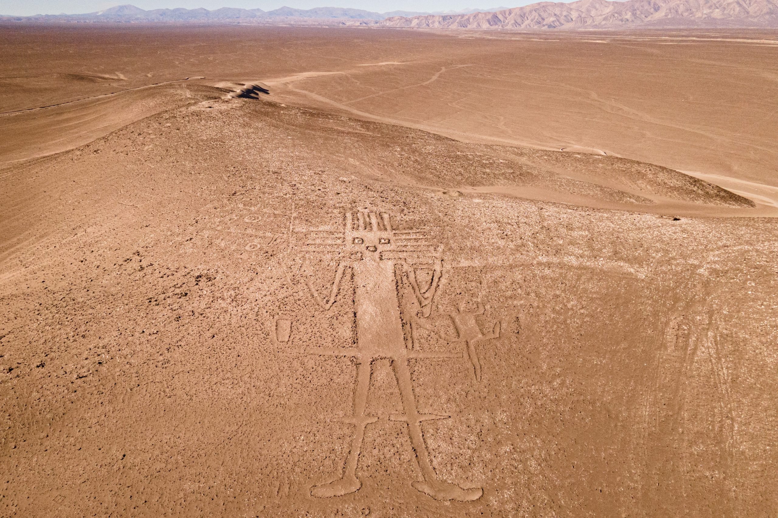 the so-called Giant of Atacama, a huge man outlined in the landscape