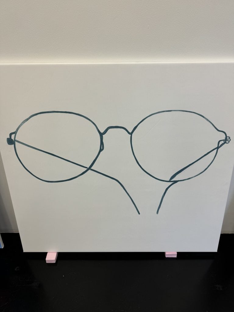 A painting of eyeglasses