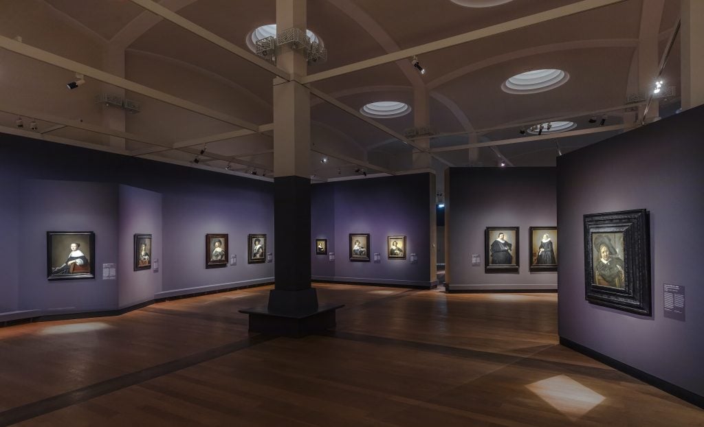 Installation view from inside SMB for 'Frans Hals: Master of the Fleeting Moment'.