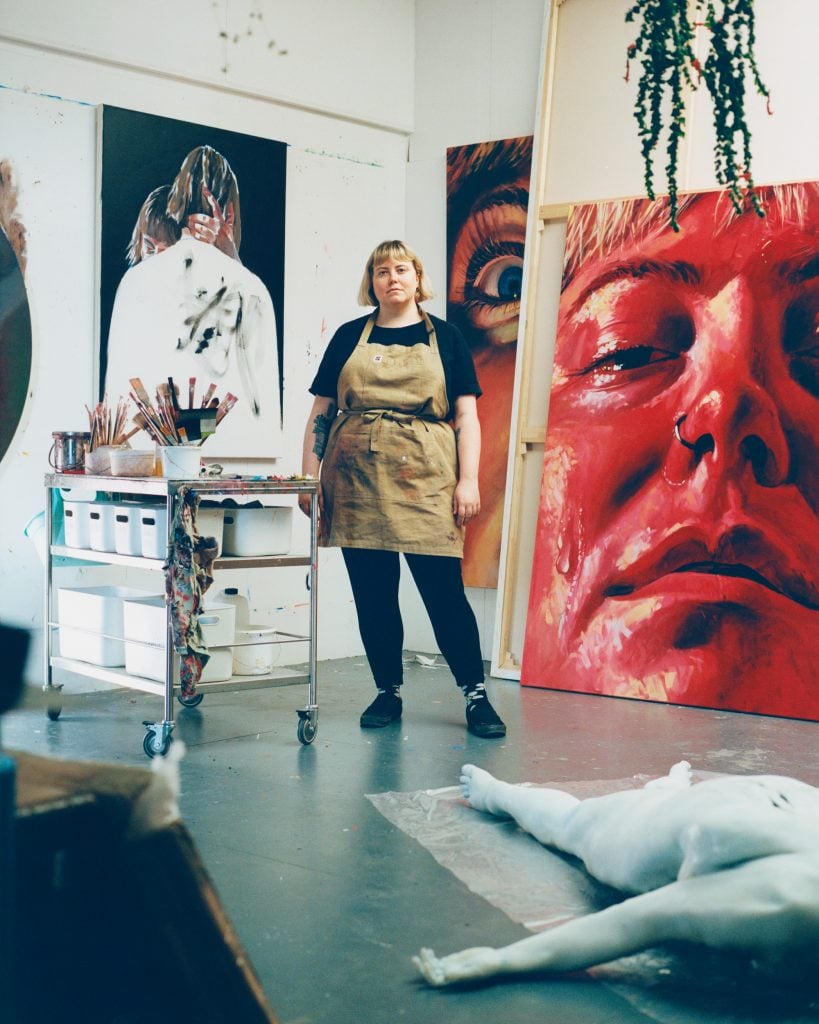 Lydia Pettit in her studio. Courtesy of the artist.