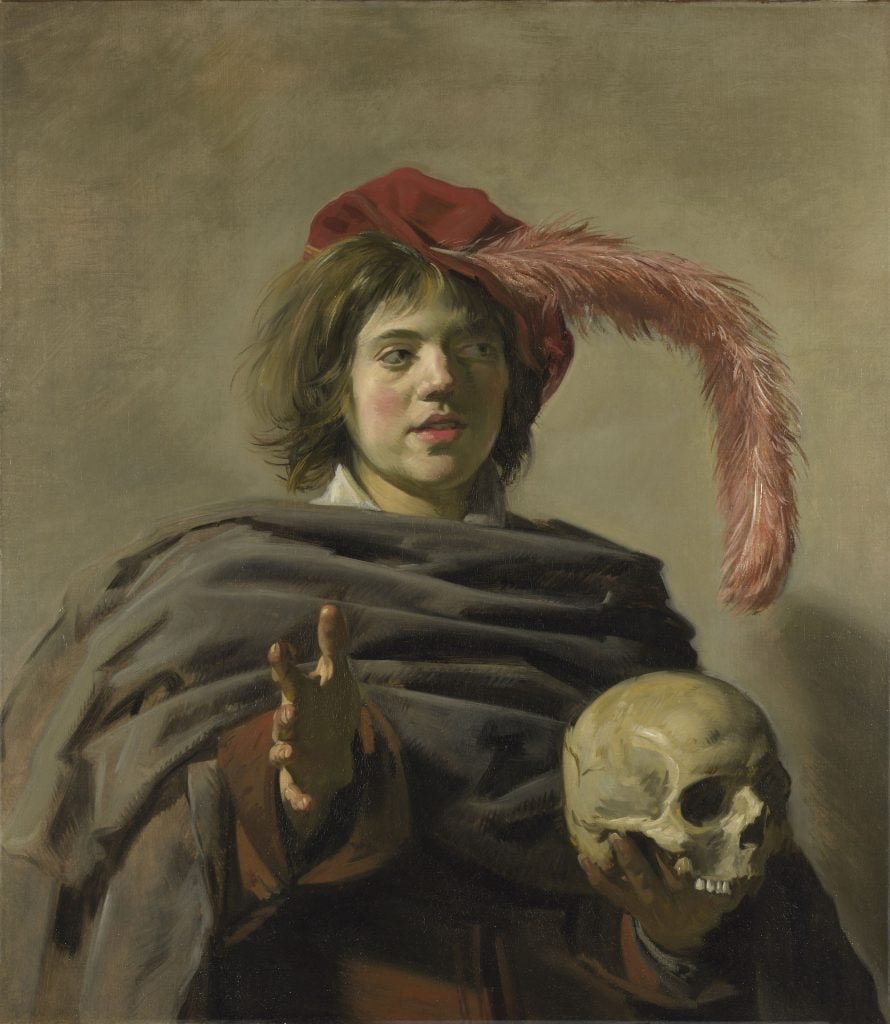 Frans Hals' Young Man with a Skull (1627) portrait.