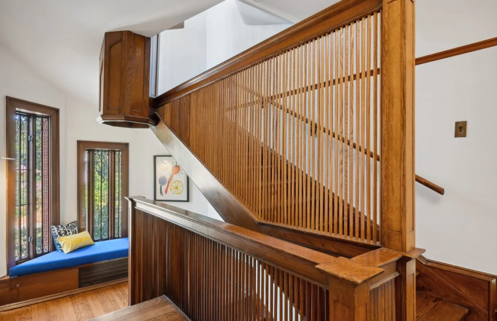 the staircase inside Winslow House