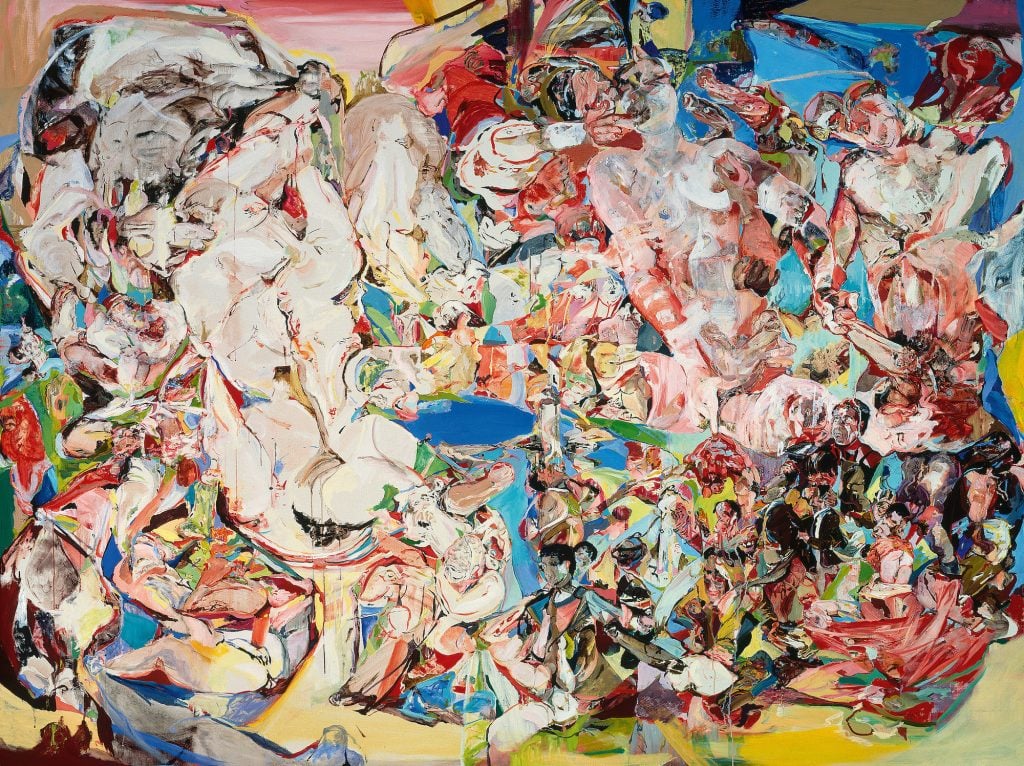 An abstract painting by Cecily Brown: High Society.