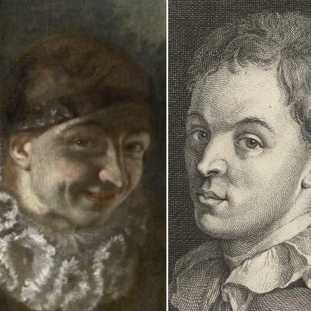 a sie by side image of two men's faces