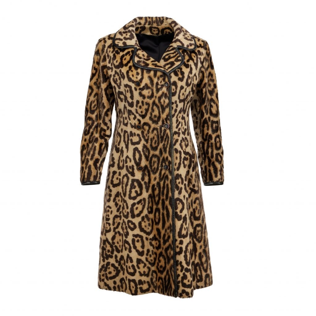 a leopard print coat