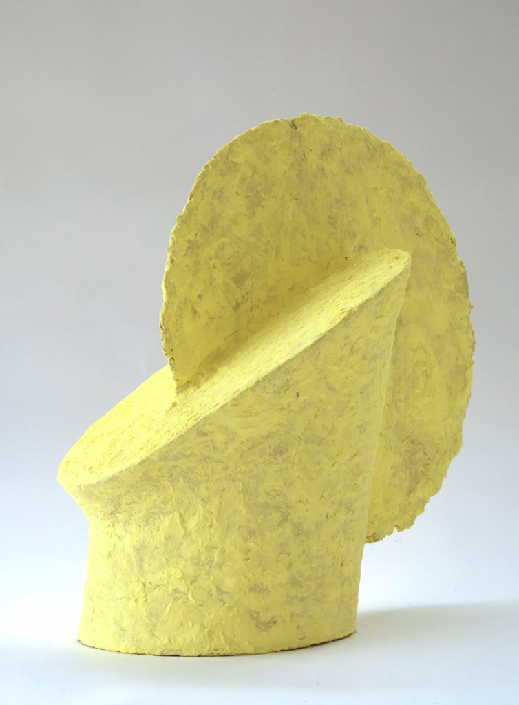 Pale mottled yellow sculpture by Ingeborg Lüscher to be featured at forthcoming edition of Artissima.