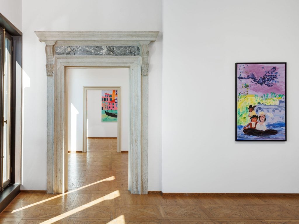 Installation view of "Genieve Figgis: Unearthly Pursuits" (2024). Courtesy of Almine Rech.