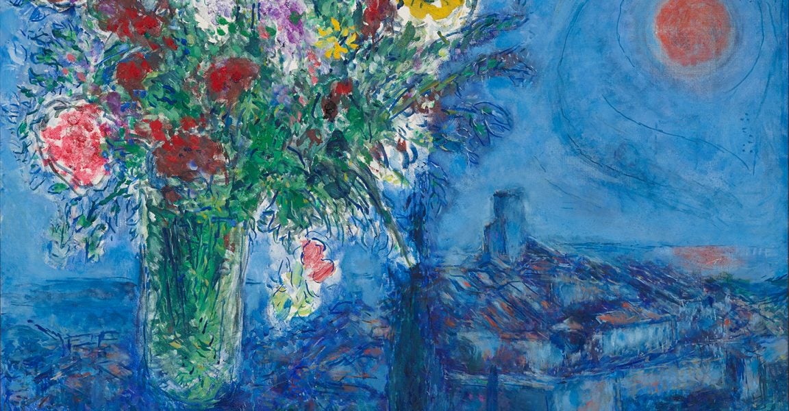 Marc Chagall、Bouquet With Eiffel Tower