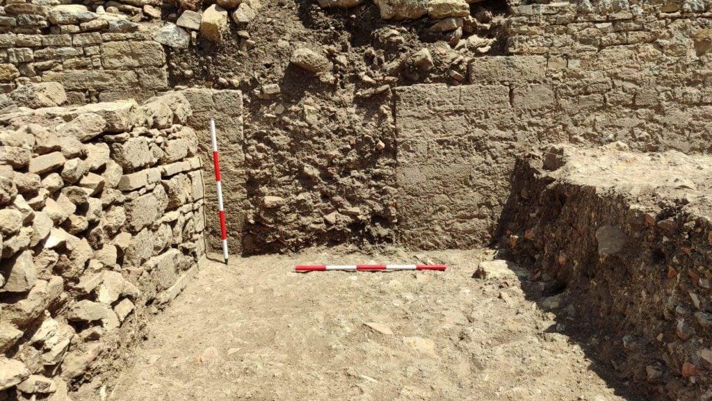 The ruins of an ancient Roman chamber