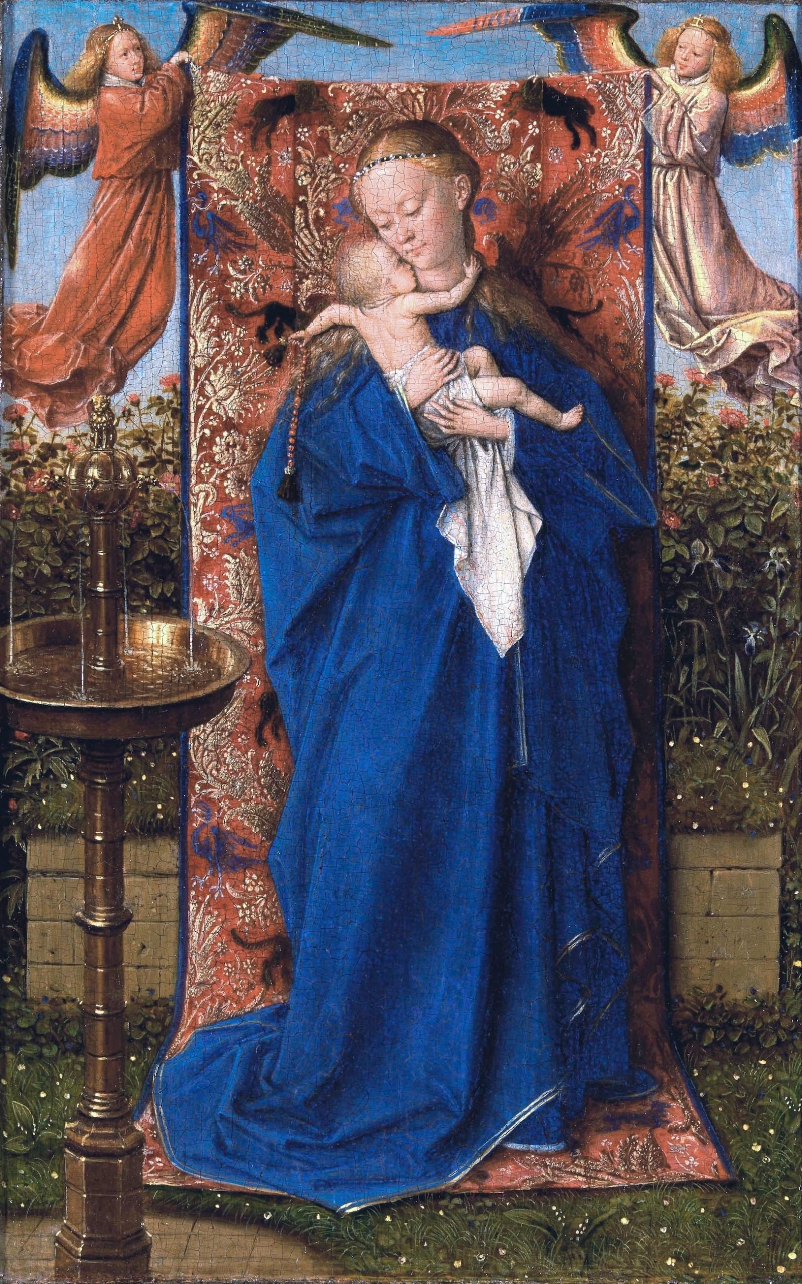 A painting of the Madonna with child