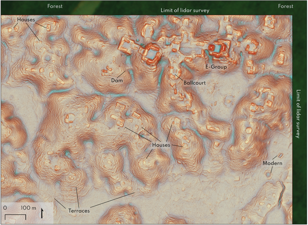 an image showing the lidar scan of the main area of the city of Valeriana