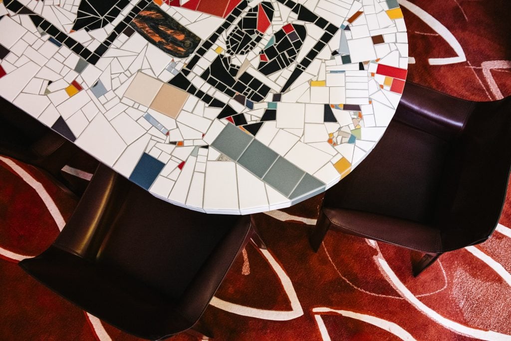 a table is an intricate mosaic 