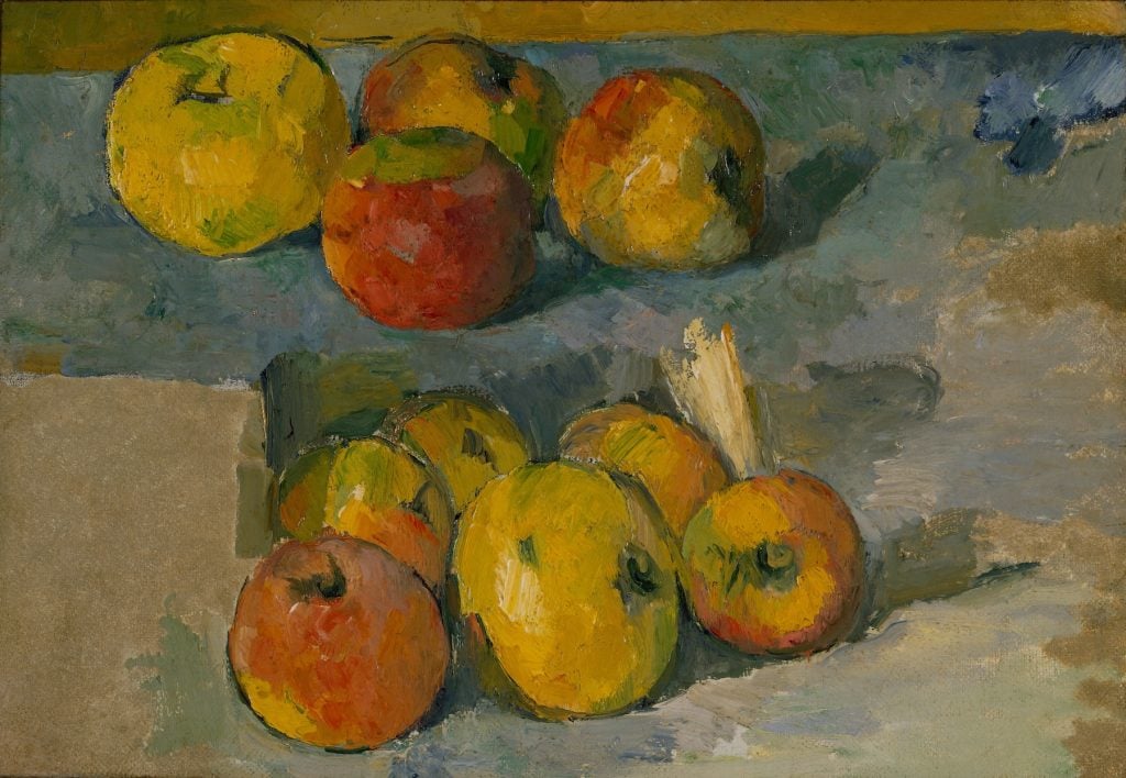 A painting of apples