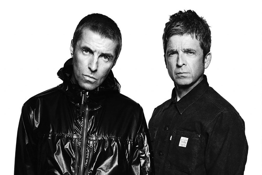 A photo of Liam and Noel Gallagher of Oasis in 2024