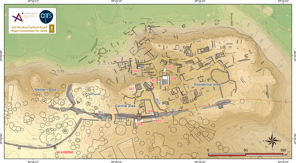 map of the al-Natah site