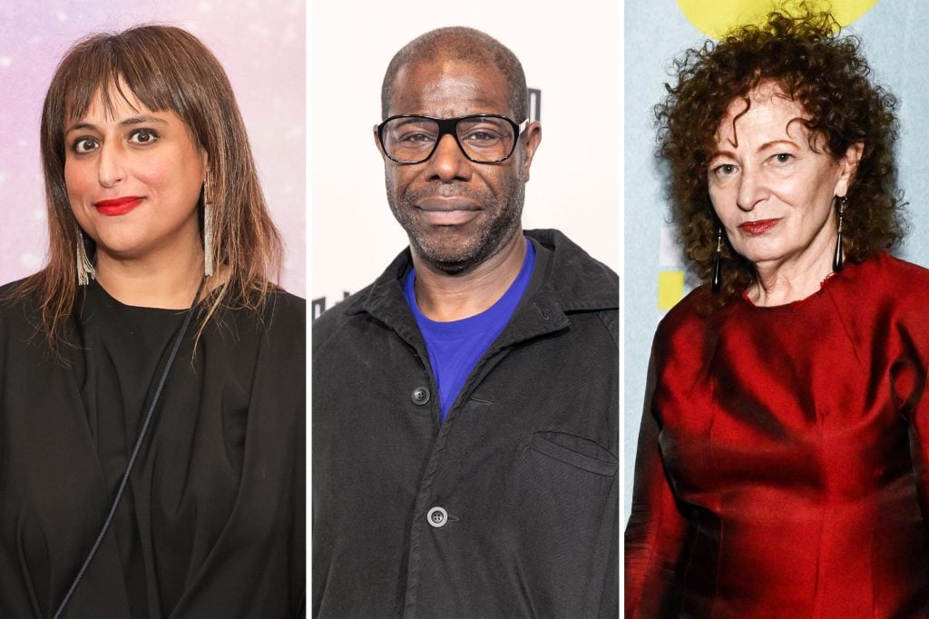 From left: Hoor Al-Qasimi, Steve McQueen and Nan Goldin.