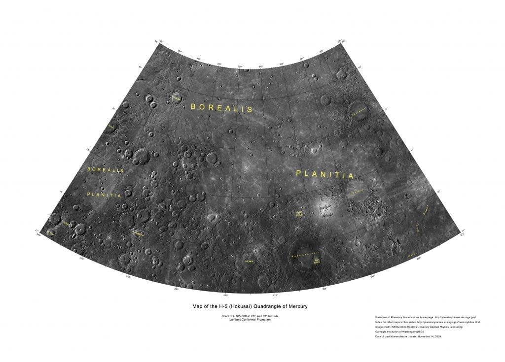 a map of a section of mercury