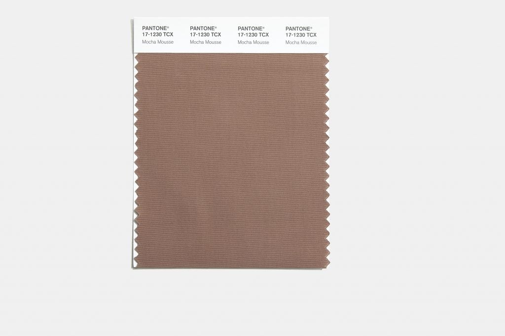 a mousse colored swatch card on a white background