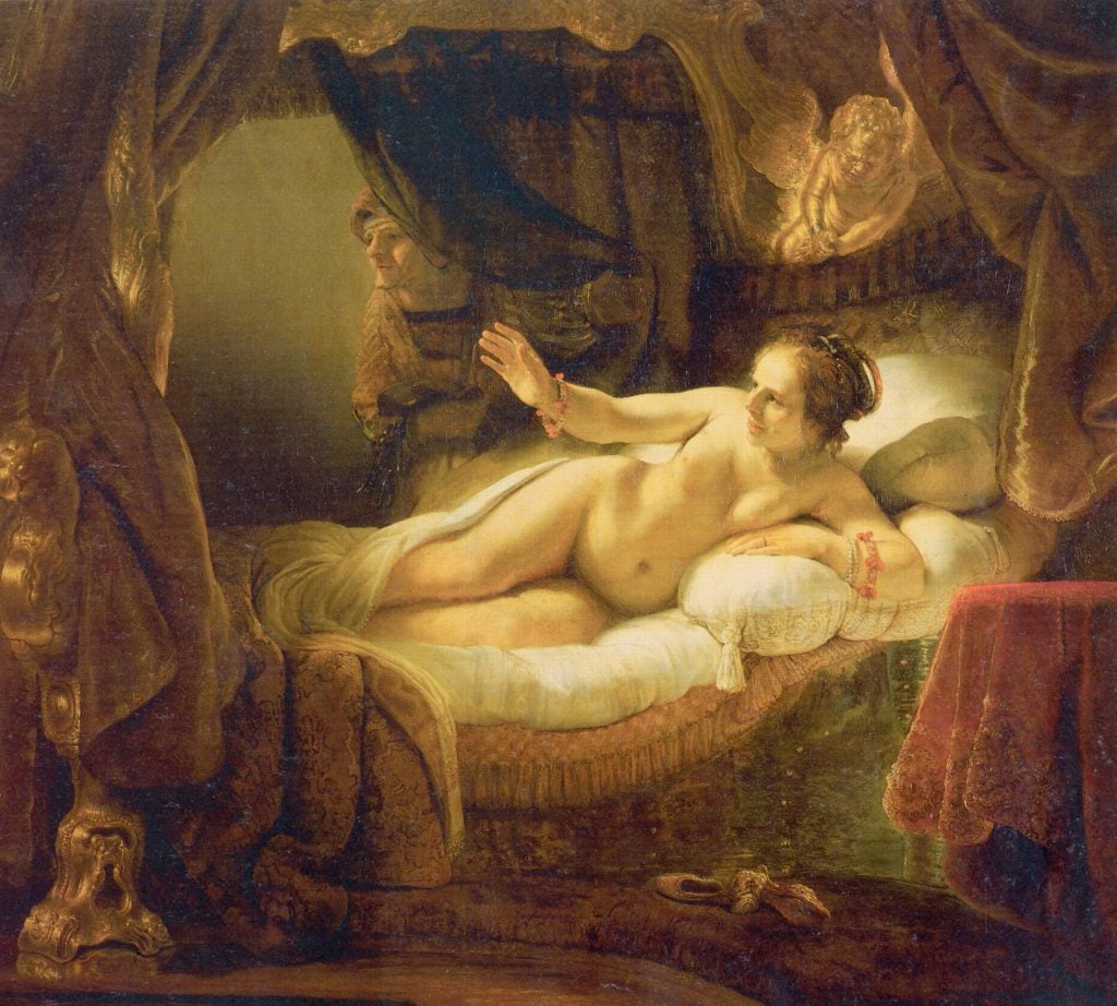 Rembrandt van Rijn, Danaë (1636, but extensively reworked by 1643). Collection of the Hermitage Museum, St. Petersburg