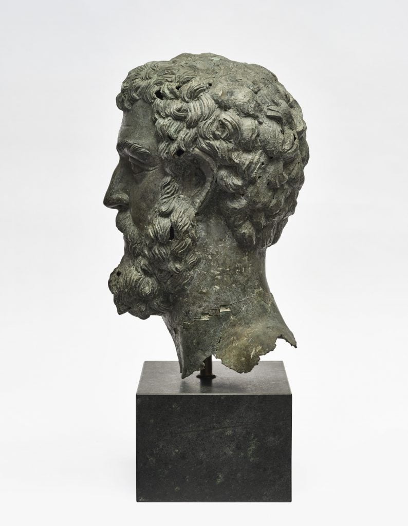 side on view of head of Septimius Severus