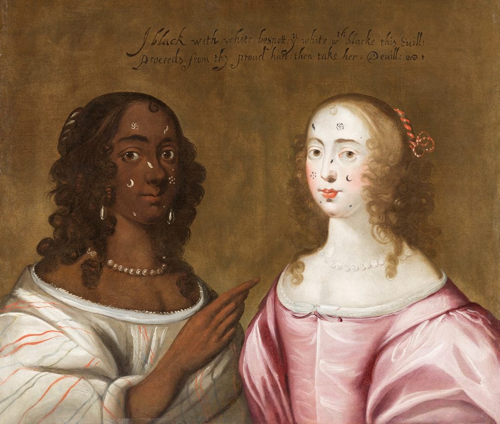 Two Women Wearing Cosmetic Patches (c.1655). Photo: Jamie Woodley, © Compton Verney.