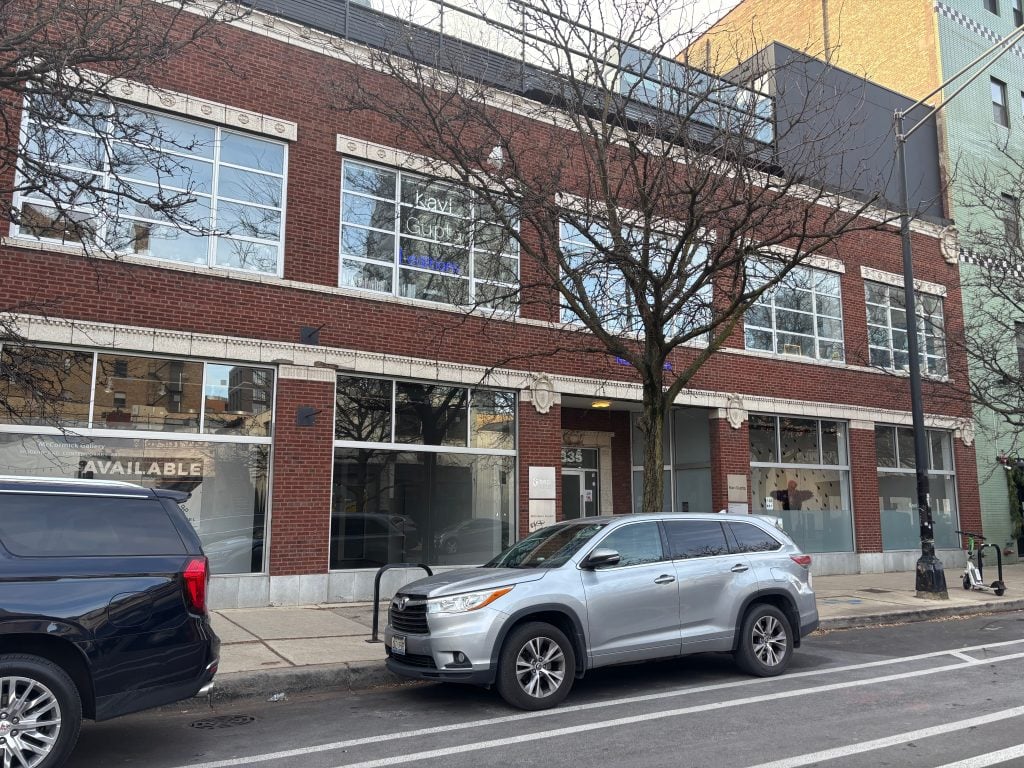 The facade of the Chicago building where Kavi Gupta's gallery resides