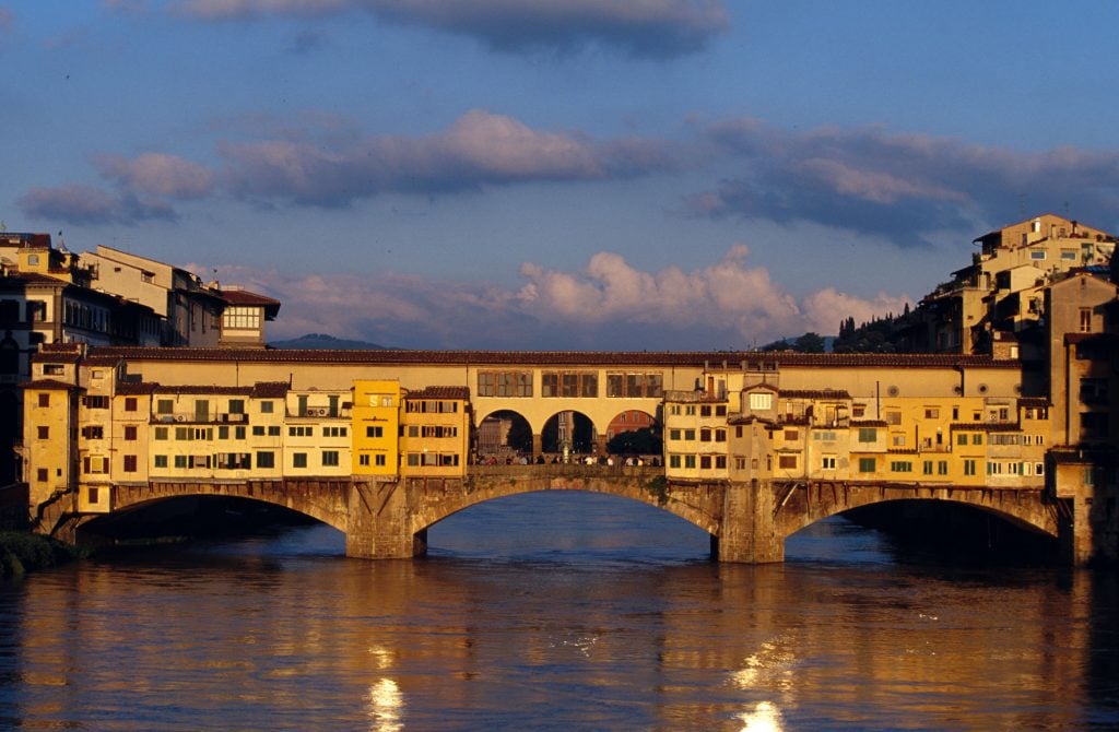 the Ponte Vecchio crossing the Arno in Florence