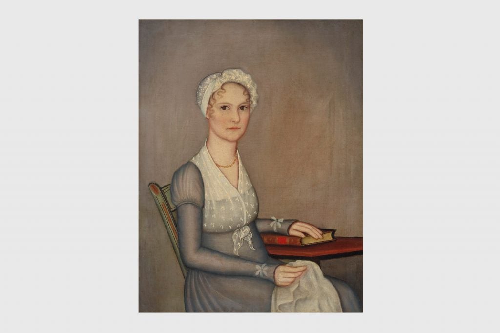 An image of Ammi Phillips, Portrait of a Woman (Double-Sided)