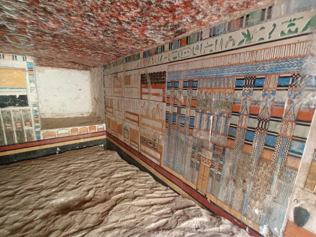 A view inside the mastaba tomb of Teti Nab Fu