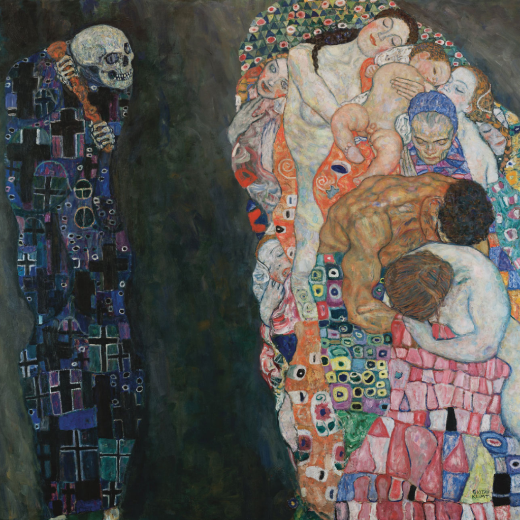 Drawing for Life and Death by Kustav Klimt, to be shown at the Winter Show.