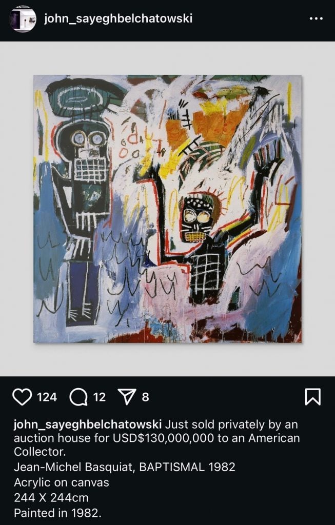 an image of a basquiat on instagram 