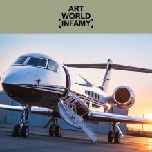 Photograph of a private jet on the tarmac