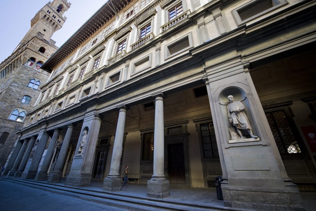 The Uffizi museum in Florence, Italy. Photo by Giovanni Mereghetti/Education Images/Universal Images Group via Getty Images.