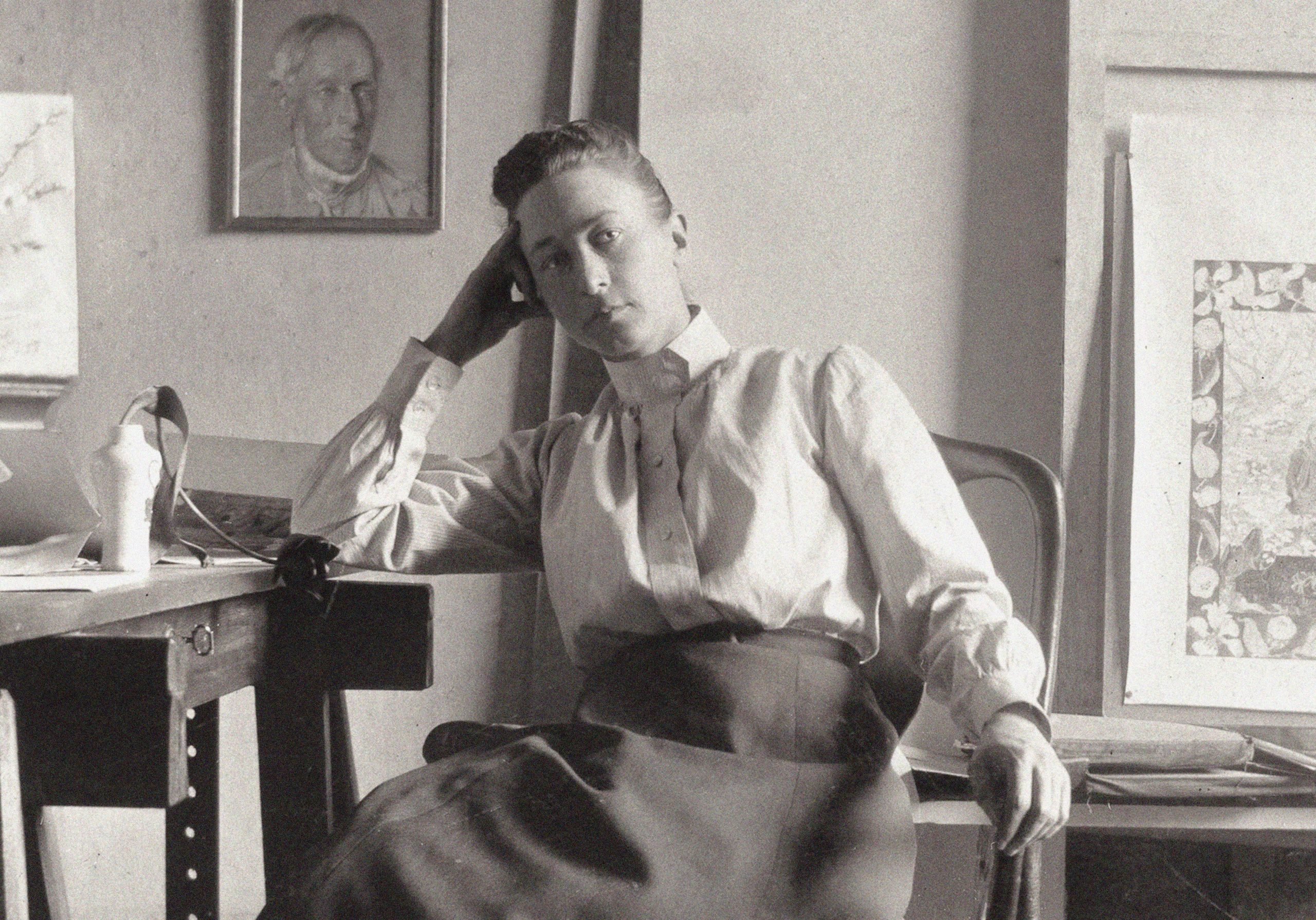 Hilma af Klint in her Hamngatan Studio (1895).