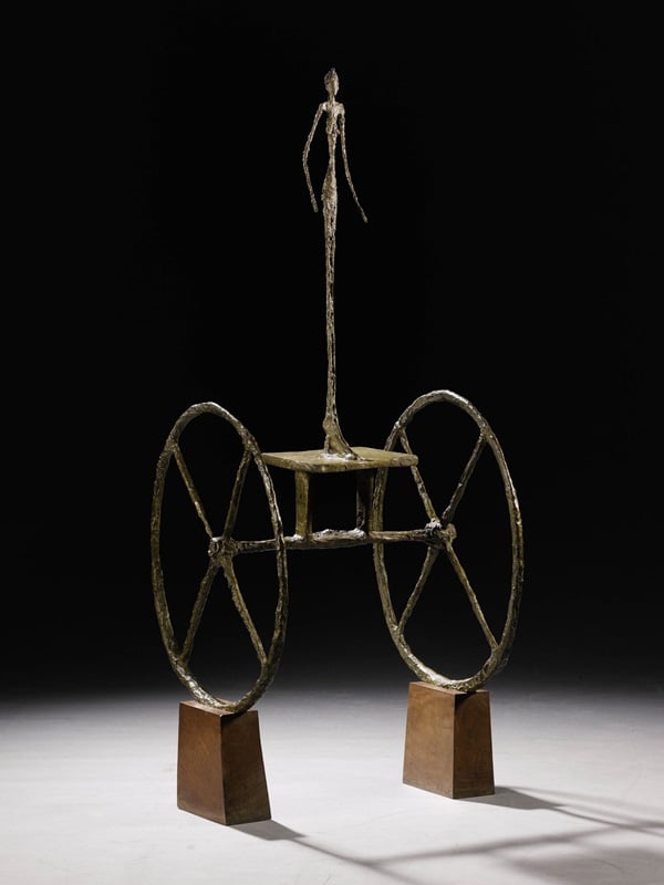 Sotheby's experts say Alberto Giacometti's Chariot, which was conceived in 1950 and cast in 1951–2, could bring more than $100 million. Photo: Courtesy Sotheby's.