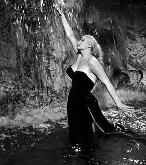 Anita Ekberg, La Dolce Vita, Federico Fellini, 1960 (b/w 