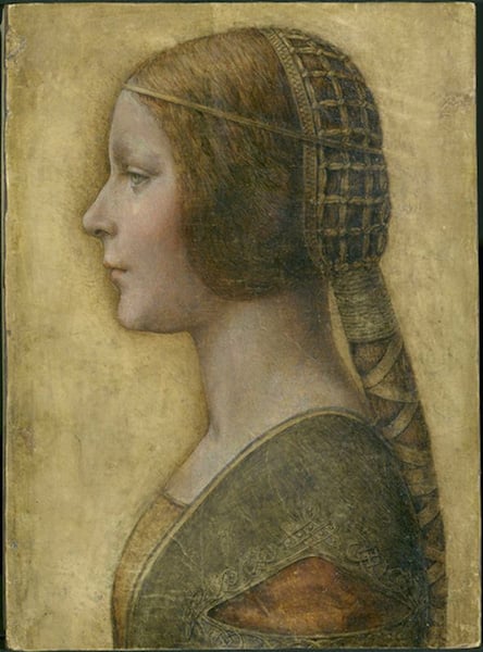 Leonardo da Vinci , <i>La Bella Principessa</i> (c. 1496)<br /> Photo: via <em>Art Daily</em>