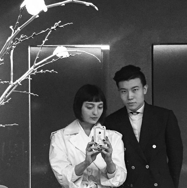 Michael Xufu Huang with Amalia Ulman at Art Basel in Basel. Photo: via Instagram/Michaelxufuhuang.