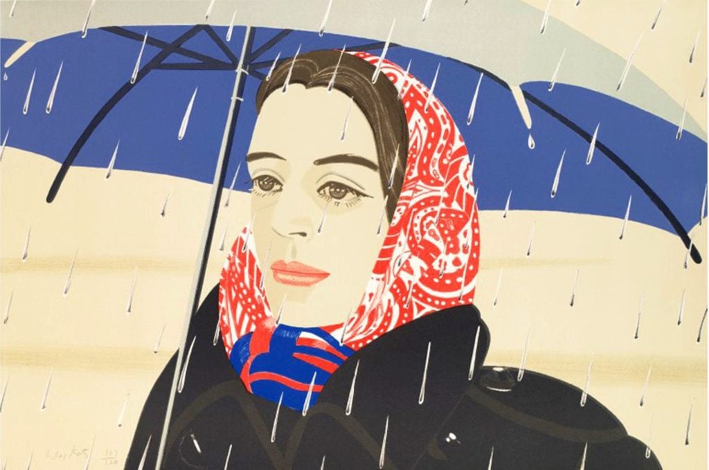 Alex Katz,Blue Umbrella (1979).